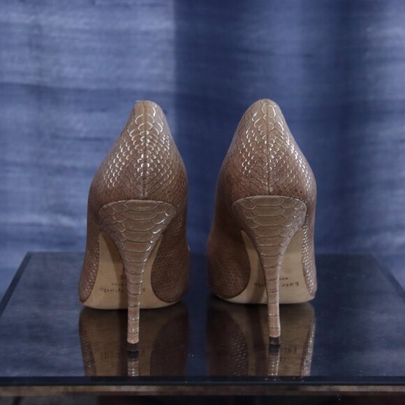 Kate Spade Reptile Embossed Pointed Toe Pumps - Picture 3 of 3